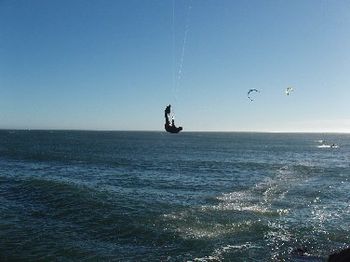 Kitesurfing lift off

