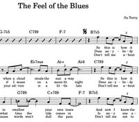 The Feel of the Blues lead sheet, with lyrics