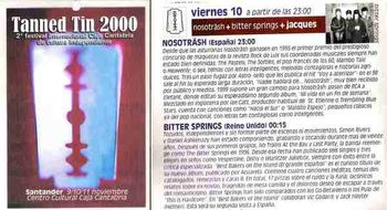 Tanned Tin 2000 Leaflet for Festival
