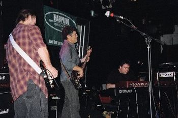 Phil onstage with Little Feat (photo by Steve Latham)
