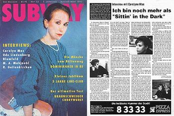 A cover story interview in this German music magazine (March 1992).
