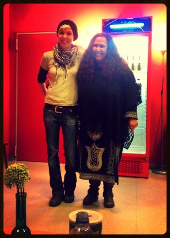 Backstage with Franzi Rockzz, my opening act in Wuppertal.
