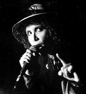 Carolyne in concert at the El Mocambo in Toronto, Canada (circa 1979).  Photo courtesy of Ian Corks and Linda Middleton.
