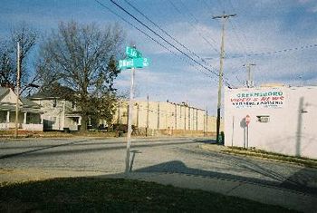 Dillard Street / Lee Street (Looking Toward Downtown)  Note the street sign is incorrect - it should say "W Lee St"
