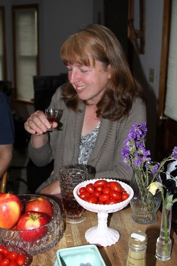 Berna, testing the bouquet . . . (Photo by Randy Robinson.)
