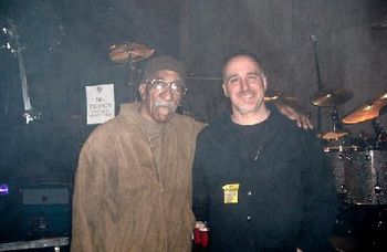 Backstage at The Allman Bros. with Charles "Honey Boy" Otis. Charles has performed with Otis Redding & John Hammond Jr.  Charles was Jaimoe’s mentor & made it known that Rob' song “Sara” from Th
