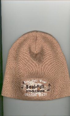 SOUL-FULL WEAR mens tan toboggan(Embroided Soul-full logo view)
