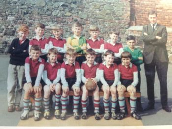 Brownlee footballers with Mr Jim Kerr in 1967 / 1968
