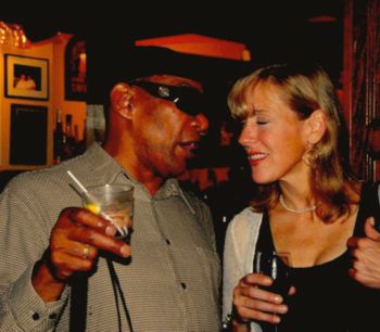 Ria with the incredible pianist Henry Butler, after our honky tonk "Hound Dog" duet together at Jazz n Caz 2011!

