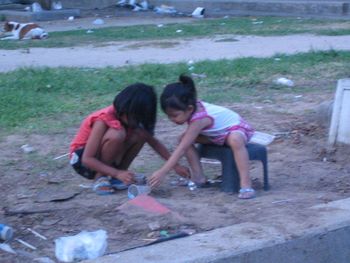 Sand: the universal toy.
