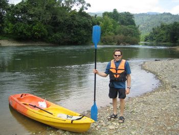 Not knowing we were about to kayak past the rocket launch site. Yikes.
