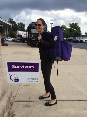 Performing at Relay for Life in MD - I couldn't find the Ninja sign, so this had to do!
