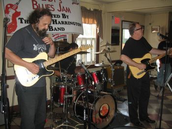 Bob Angell and Chris Stovall Brown share the stage at a big blues bash 7/24/11
