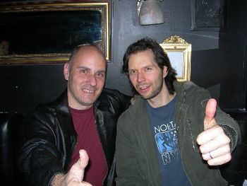 Hanging out with Paul Gilbert ( Mr.Big and Racer X ) at The Viper Room in LA, January, 2007.
