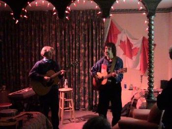 The "Just Canadian Folk, Eh" showcases at the 2004 NERFA were a blast!  (They let us in even though we're only 50% Canadian.)  (Photo:  Jake Willis)
