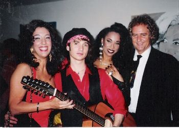 Denise Rich Presents Jerico with a Guitar at his Suprise Party...  Octavia St. Laurent and Friends Looks On
