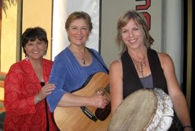 Joan Enguita, Trish Lester & Linda Geleris -- outside Hallenbeck's in North Hollywood
