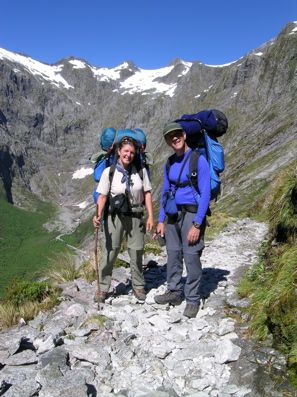 Backpacking ("Tramping" as the Kiwis call it) on the Milford Track, New Zealand.  We experienced 4 avalanches that day!
