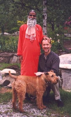 The Guruji blesses the person who blesses the dog!
