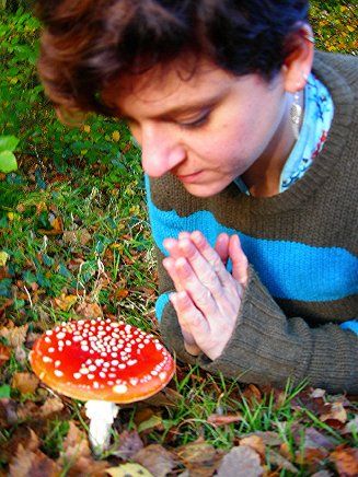 Liza with a really cool looking Mushroom
