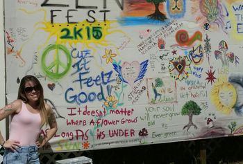 Posing at ZenFest, 2015
