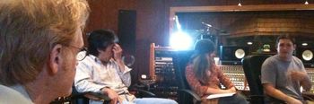 Recording at Cedar Creek with Bob, Glenn, John; photo by Chris Gage
