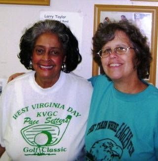 Bonni and Miss Clo in Charleston's Uptown Soul Food Eatery 2008
