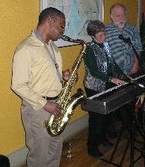 Charleston's Vandalia Lounge 2006 with Dugan Carter, sax, and oldtime guest singer Tom Rodd
