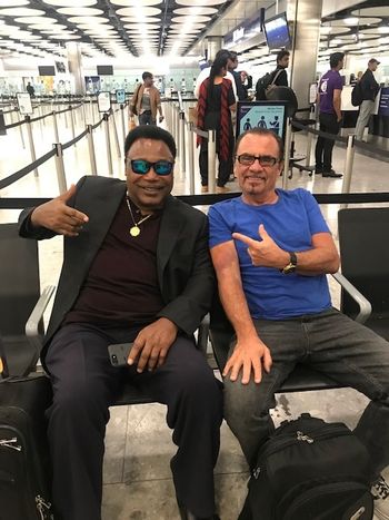 GB & I at Immigration in London
