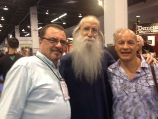Michael O'Neill,Lee Sklar and Victor Gonzalez at NAMM 2014
