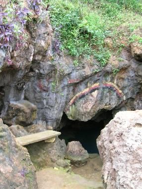 Blue Hole beside the road to Negril, JAH-MEK-YA
