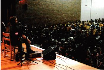 Ras Alan performs in his "Appalachia to Zimbabwe" program

