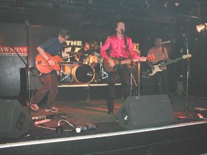 My band for this album, pictured here on stage in Liverpool!
R-L: Casey Dolan, Robbie Rist, Steve Barton, Derrick Anderson