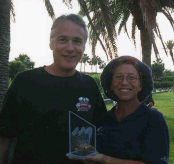 Paul presented with "Best Piano Player in a Band" Award by the Songwriter's Showcase of America President, 2001, Rockefeller Gardens, Ormond Beach, Fl.
