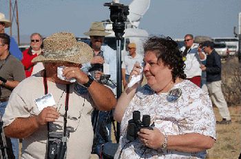 Dave at launch of James "Scotty" Doohans ashes in to space at Spaceport America, New Mexico  (The big guy in the back with a white shirt and red shorts...holding the shotgun mic!)
