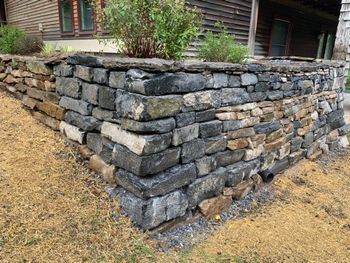 Corner of Panton stone retaining wall
