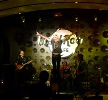 Blasting away at the Hard Rock Cafe (Saigon, Vietnam)
