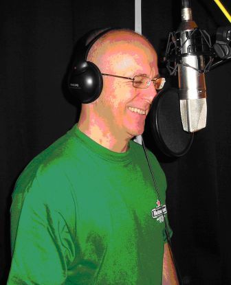 Joe "Voice Master" Murray - recording voiceovers for the upcoming "Who Is Curtis King? Who Cares?" CD
