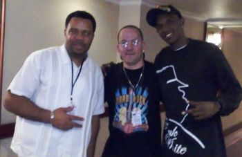 Curtis hanging with the guys from Kool and the Gang!
