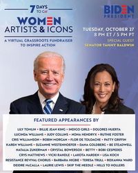 Biden/Harris Virtual Fundraiser "Women Artists and Icons"