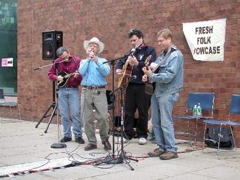 WIth the Maple Street Project at the SAMW stage at the Boston Folk Festival.
