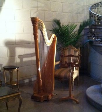 Set up at Oheka Castle -- I'm usually at the top of the stairs, but being at the bottom worked beautifully too.
