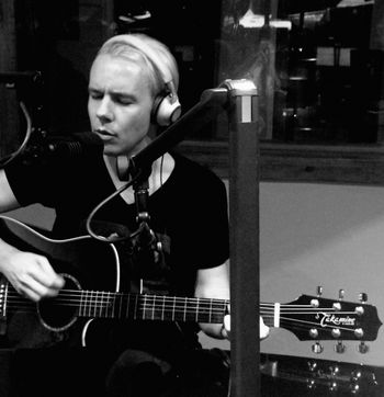 Acoustic set on Mix FM, Johnanesburg, South Africa [photo by Kerry-Anne Allerston]
