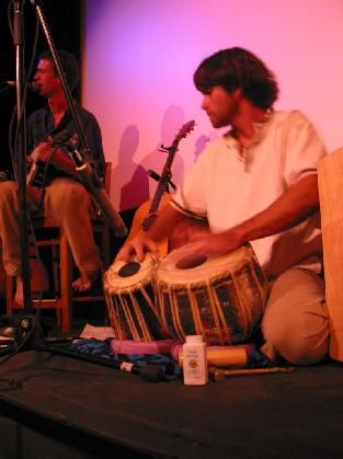 Tabla and banjo. Photo Cass Estes.
