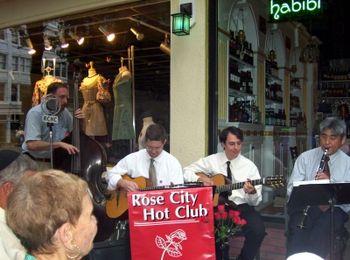 Bob, Matt, Brian and Larry swingin' on Morrison St.
