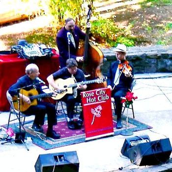 On stage at Wine in the Woods, photo by Karen
