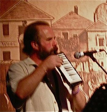 sucking on a bottle of piano juice at the National Folk Festival 2008
