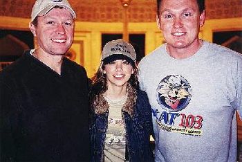 Craig Morgan, Jolie Edwards, and Jimmy at Sadaam's palace - shoutout to KAT 103!
