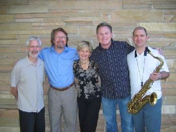 With the St A's Band - Joey, Dan, Susie, Jimmy, and Easy D on sax.
