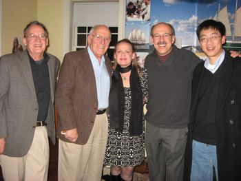 Bassist Frank Tate, Pianist Donn Trenner, vocalist Nicole Pasternak, percussionist Tom Melito and of course me!  It was a great thrill to be complimented by Donn Trenner.  I mean the guy has worked wi

